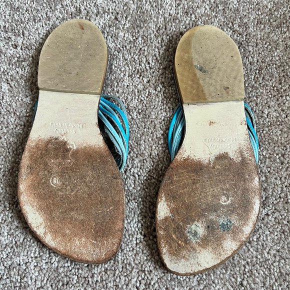 Matt Bernson Leather Flip Flops - Picture 2 of 5